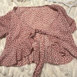 Pink floral SHEIN top